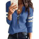 camiseta de mangas compridas com decote em V
