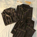Pijama de verão feminino de seda
