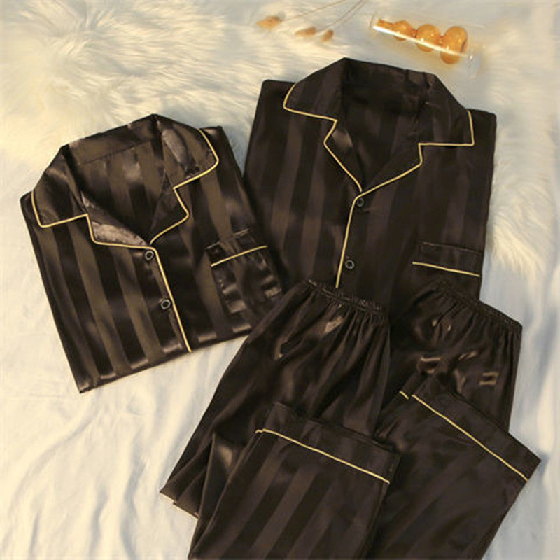 Pijama de verão feminino de seda