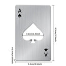 cartão prateado cerveja abridor de garrafa de metal de pôquer