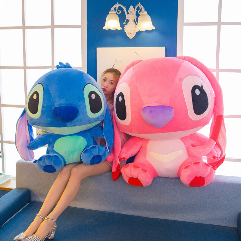 Direto da fábrica grande boneca Stitch brinquedos de pelúcia boneca dos desenhos animados Stitch Angie travesseiro presente Tanabata, grande Stitch boneca brinquedos de pelúcia, boneca dos desenhos animados Stitch Angie travesseiro, presente Tanabata