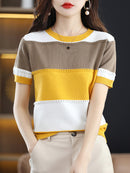 Camiseta de verão casual 100% Algodão