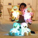 50cm ilumina acima a boneca do urso de pelúcia do laço do diodo emissor de luz, brinquedos de pelúcia do animal de pelúcia do urso de pelúcia, urso iluminado colorido