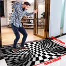 tapete de área de ilusão 3D para porta tapete abstrato geométrico óptico