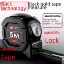 Afita métrica de bloqueio automático de aço fluorescente