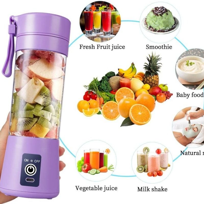 JuiceMate Pro - Mini Liquidificador Portátil Recarregável
