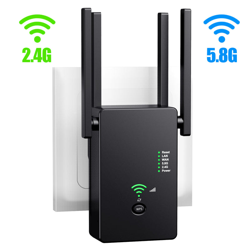 Amplificador de sinal AC1200M repetidor WiFi 2,4 GHz e 5,8 GHz sem fio Gigabit roteador extensor