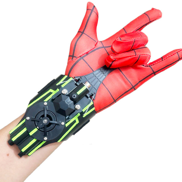 Spiderman lançamento web atiradores lançador de pulso brinquedo atiradores peter parker cosplay adereços dispositivo de tiro brinquedos para crianças presentes