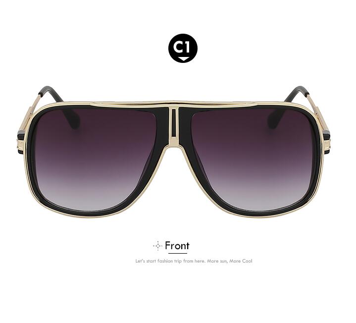 Óculos de sol masculino estilo verão Dourado masculino