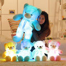 50cm ilumina acima a boneca do urso de pelúcia do laço do diodo emissor de luz, brinquedos de pelúcia do animal de pelúcia do urso de pelúcia, urso iluminado colorido