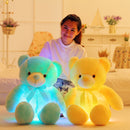 50cm ilumina acima a boneca do urso de pelúcia do laço do diodo emissor de luz, brinquedos de pelúcia do animal de pelúcia do urso de pelúcia, urso iluminado colorido